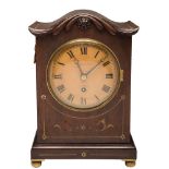 Maple & Co, London, a mahogany bracket clock: having an eight-day duration timepiece fusee movement,
