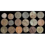 Edward I, James I and Charles I, seventeen assorted farthings: various dates.