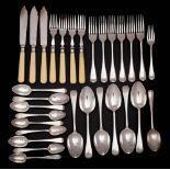 A matched Old English pattern part flatware service,