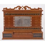 A Victorian mahogany Snooker scoreboard by Thurston and Co, London:,