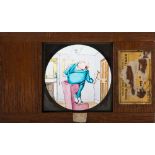 Edward George Wood, London, a set of twelve hand painted magic lantern slides 'Dr Snoozum and Fly':,