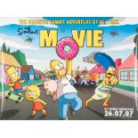 A group of British quad film posters: 'The Simpsons Movie', 'Fantastic Four', 'Oceans 13',