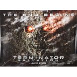 A group of British quad film posters: 'Transformers 2', 'Terminator Salvation',