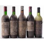 A bottle of Chateau La Grave 1986, a bottle of Chateau Maison Neuve 1985,