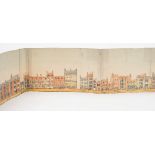 A 19th century hand coloured panorama of Weymouth:, unsigned,