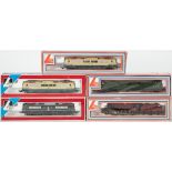 Lima (Italy) OO/HO gauge a boxed group of four electric locomotives and a steam locomotive No