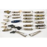 A collection of various whistles by Acme and J Hudson & Co Ltd:,