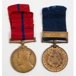 A Victorian Metropolitan Police 1887 Jubilee medal with 1897 clasp to 'PC H Eyres 1st Div':,