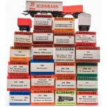 Kleinbahn OO/HO gauge, a boxed group of goods wagons and passenger coaches:,