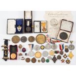 A collection of Victorian and later Commemorative medallions:,