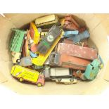 Dinky, Corgi and others, a collection of playworn vehicles:,