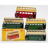 Dinky No 290 Double Decker Bus 'Dunlop The World's master Tyre':, two tone green and cream, boxed,