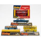 Dinky, a boxed group of four:, comprising 296 Duple Viceroy 37 Luxury Coach, 128 Mercedes-Benz 600,