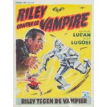 A Belgian one sheet poster for 'Old Mother Riley Meets the Vampire' (1952):,