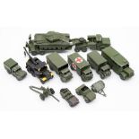 Dinky and Corgi, a group of military vehicles:,
