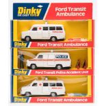 Dinky, a boxed group of three Ford Transit vehicles:,