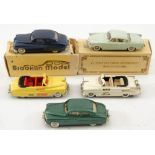 Brooklin Models, a boxed group of five 1/43rd scale model cars:,