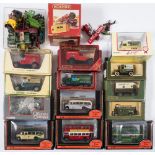 Corgi, Matchbox and others, a collection of various boxed busses, coaches and delivery vehicles:,