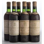 Six bottles of Pichon Longueville Lalande Pauillac 1967:.