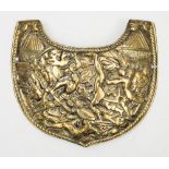 A 19th century cast brass gorget in the 17th century style:,