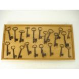 A collection of twenty one various late 18th/early19th century keys:,