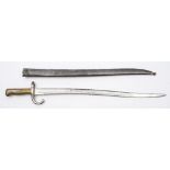A French 1866 pattern Chassepot sword bayonet:,