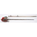 A George V Scottish Officer's basket hilt dress sword:,