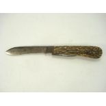 A late 19th /early 20th century folding pocket knife by Earle:,