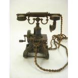 A late 19th/early 20th century Desk Telephone No 16:,