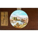 Edward George Wood, London, a hand painted magic lantern slide 'Geneva, Switzerland':,