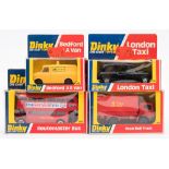 Dinky a boxed group of four:, 289 Routemaster Bus, 385 Royal Mail Truck,