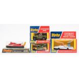 Dinky, a boxed group of four:, comprising 612 Commando Jeep, 604 Land Rover Bomb Disposal Unit,