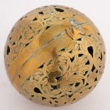 A 19th century Chinese brass shadow ball:,