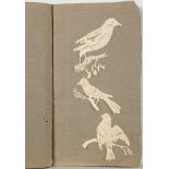 An early 19th century folio of hand cut coptograph/silhouette portraits and birds:, unsigned,
