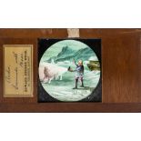 Edward George Wood, London, a group of six hand painted Arctic magic lantern slides:,