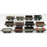 Hornby O gauge, a group of goods wagons:, including a NE hopper,