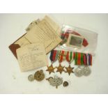 A WWII group of five to 5186118 Pte D C Gale RE:, 1939-45 Star, Africa Star with 1st Army clasp,