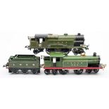 Two Hornby O gauge LNER green tank locomotives:,