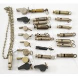 A collection of various whistles by Acme and J Hudson & Co Ltd:,