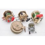 A Pflueger 'Capitol' reel:, together with an Italian Gladiator deep sea reel,