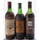 A bottle of Chateau La Tour Vedrines 1975,