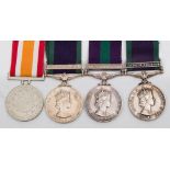 Two ERII General Service Medals (1962-2007 )with South Arabia bar:,