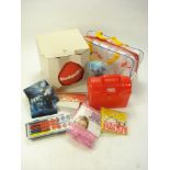 A collection of Odeon Cinema film promotional gifts:, including a 'Dodgeball' watch and dodgeball,