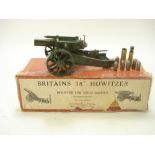 A Britain's 18'' Howitzer: in green with shell and loading tool in original box.