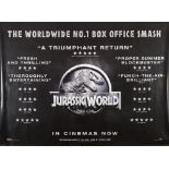 A group of British Quad film posters: 'Jurassic World', 'Ant Man',