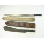 A WWII period British army machete by S & J Hitchin, Sheffield,