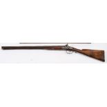 A cased double barrel percussion cap shotgun by J Purdey, London:,