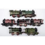 A group of seven Hornby O gauge 0-4-0 tank locomotives comprising two LMS maroon,