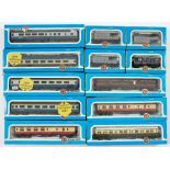 Airfix Railway System OO/HO gauge, a boxed group of passenger coaches and goods wagons:,