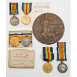 A WWI Death plaque to Patrick O'Sullivan and three WWI pairs:,